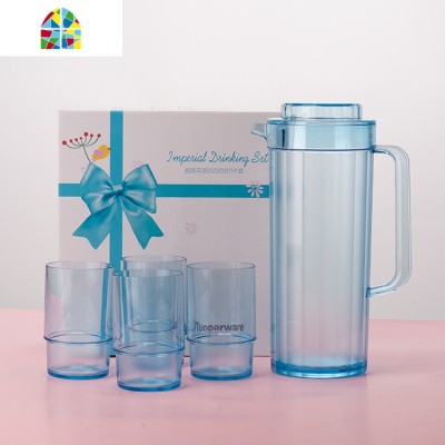 水晶花语饮品组合5件套 居家饮水杯冷水壶茶具套装 FENGHOU凉水壶