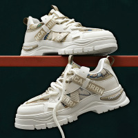 新款马丁鞋男士低帮印花厚底增高休闲运动男鞋秋冬季sneakers