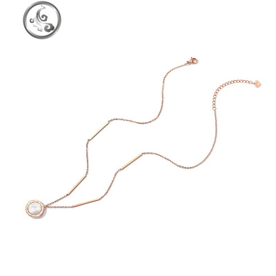 冷淡风罗马数字项链女ins吊坠钛钢锁骨链简约气质网红饰品 JiMi