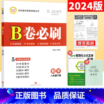 八年级下 [正版]北师大版2024春B卷必刷八年级下册数学思维专题强化训练初中8年级数学辅导书 b卷必刷八下数学B卷狂练