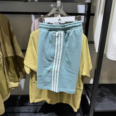 ADIDAS阿迪达斯短裤运动休闲舒适透气针织男裤JI6843 D