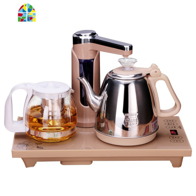 WJ-B388自动上水抽水式电热烧水壶泡茶具专用茶台一体套装 FENGHOU 升级款全自动宝马金+小茶杯