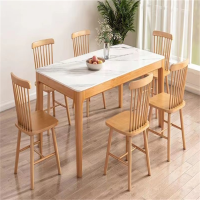 白寅 BY-YMSDZ-004 原木色岩板餐桌 单桌[12mm加厚岩板]