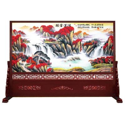 中式简约屏风实木隔断进办公室大厅酒店会议室定制落地座屏 300宽*200高 整装