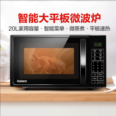 格兰仕(Galanz)微波炉20升微波炉小型平板式 旋钮操作简单易用 快速解冻易洁内胆T70TPDXB1