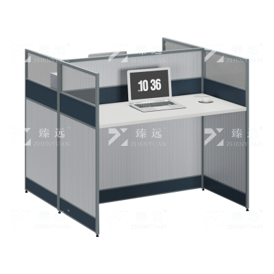 臻远 ZYGW-020职员桌办公桌屏风工作卡位对坐双人位