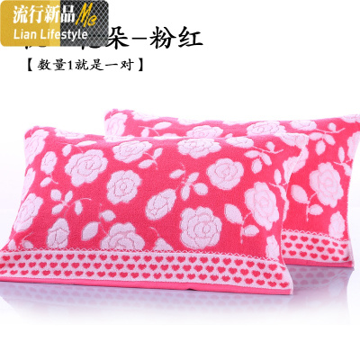 柔软透气面2条装加大加厚枕巾一对抌沈帎巾棉棉布 三维工匠