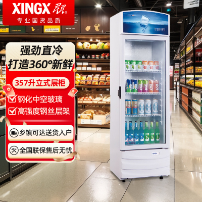 星星LSC-373GB 展示柜冷藏饮料展示柜保鲜柜立式单门啤酒冷藏柜立式展示柜超市便利店陈列柜商用展示柜