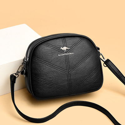 包包女包新款斜挎包女单肩包绣线妈妈包小圆包女欧美