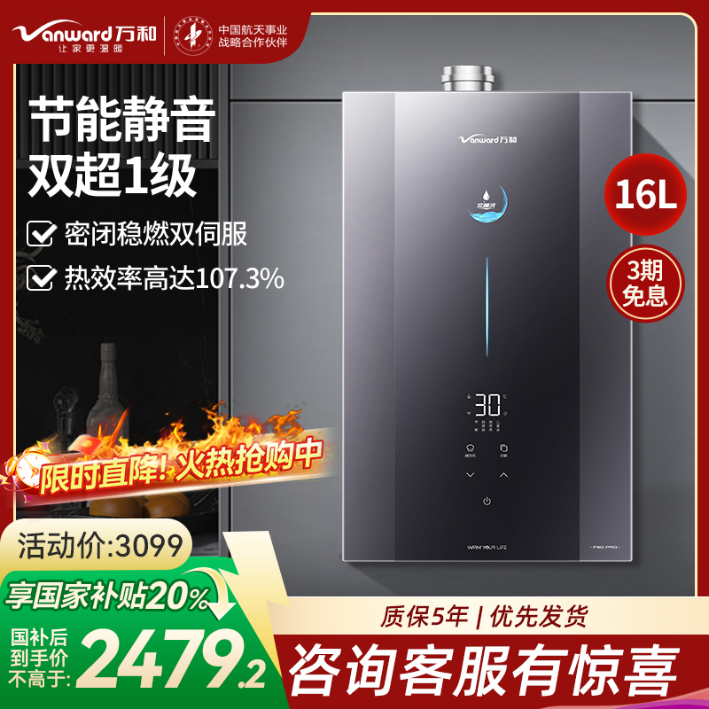 万和安睡洗 LS9PRO一级能效 燃气热水器16升零冷水 TSI增压瀑布浴 超一级能效 安睡洗2.0 LS9DPro