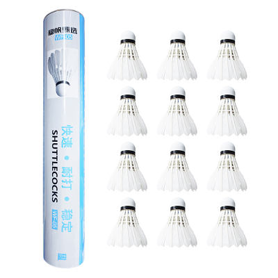 稳帆甄选 训练鹅毛羽毛球 12个 WF-05/筒