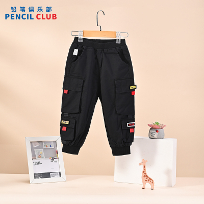 [1件3折]铅笔俱乐部秋冬新品男小童长裤儿童束脚工装裤宝宝休闲裤子