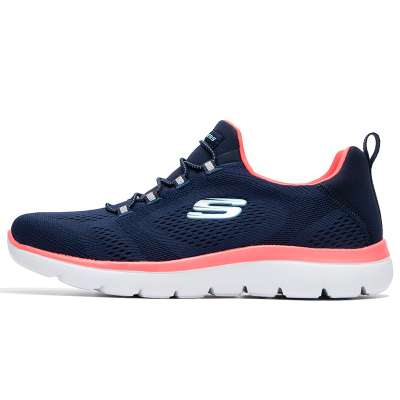 Skechers斯凯奇女子新款撞色健步鞋软弹运动休闲鞋149523-NVNP ZP