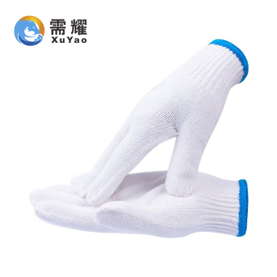 需耀 棉纱手套 白色加厚 双