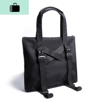 2019新款休闲运动单肩书包男女双肩背包托特手提包牛津布包NEW LAKE 黑色男士单肩包