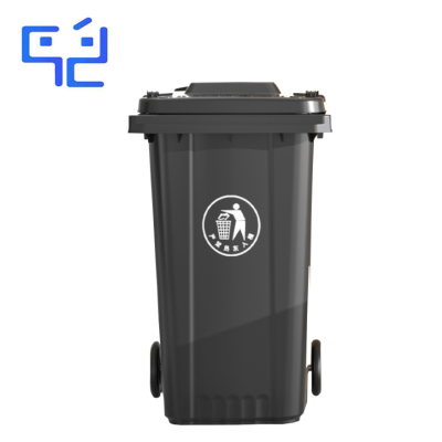户外大垃圾桶挂车带轮带盖 灰色240L/个