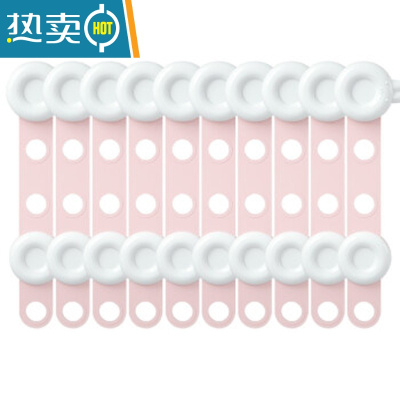 显彩儿童安全锁防护抽屉锁婴儿防夹手多功能宝宝防开冰箱柜子柜门锁扣 粉色 兔子长锁10个房门安全扣