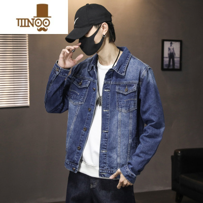 YANXU牛仔外套男2023新款潮牌工装夹克男生复古上衣