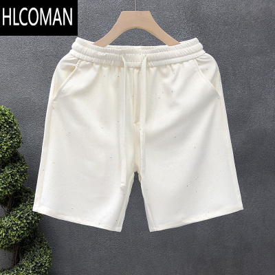 HLCOMAN夜店网红款个性短裤男款夏季休闲五分裤2024新款男士夏天外穿裤子