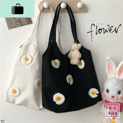 日系原宿chic可爱单肩包大容量购物袋 韩国ins复古学生少女帆布包NEW LAKE女士单肩包