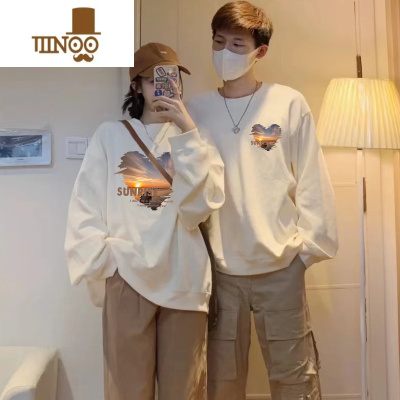 YANXUdisoo情侣装卫衣款2023新款潮流小众oversize七夕上衣外套春
