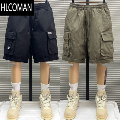 HLCOMAN工装短裤男士夏季薄款潮牌美式多口袋中裤宽松直筒百搭休闲五分裤