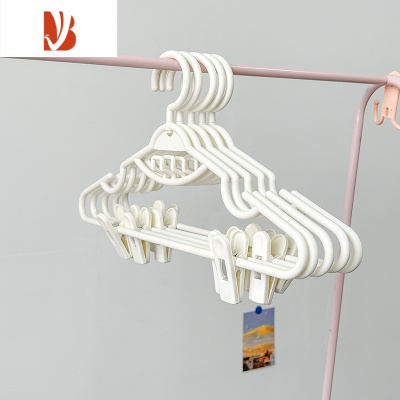 三维工匠多衣架带夹子防风jk裙子裤夹宿舍家用挂晒衣服晾衣架衣撑