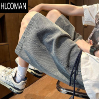 HLCOMAN星空纹牛仔短裤男夏季薄款潮牌美式高街中裤直筒宽松五分裤子男款