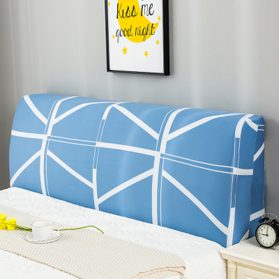 床头套罩全包北欧风格萬能通用防尘软包木床头靠背保护可拆洗 简约线条() 1.5米(适合1.4-1.7米床头使用)