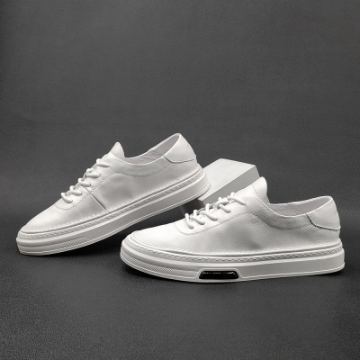 男士真皮板鞋男款潮鞋百搭欧洲站潮鞋头层牛皮软底男生高端平板鞋