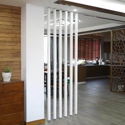 北欧屏风隔断格栅客厅实木入玄关隔断墙家用卧室房间分隔免打孔 隔断5*5*(171-200)cm6根 整装