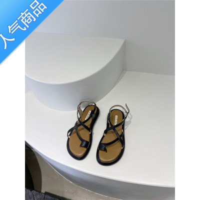 SUNTEK配裙子罗马鞋女2023年夏季新款学生少女套趾小众厚底凉鞋女