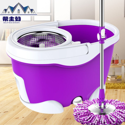 免手洗旋转拖把杆通用拖布墩布桶家用自动甩水懒人拖地 三维工匠