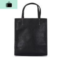 日韩潮流简约欧美风男女手提母包单肩皮质男女休闲公文包NEW LAKE 黑色男士手提包