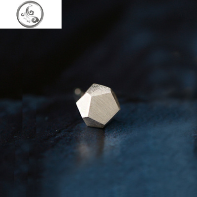 刻字个性时尚925纯银耳钉男单只嘻哈街舞朋克街头耳环韩国潮饰品 JiMi