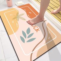 [补贴10%]小清新硅藻泥软地垫浴室卫生间厕所门口吸水防滑脚垫进门入户地毯 40*60CM(亏本冲量)