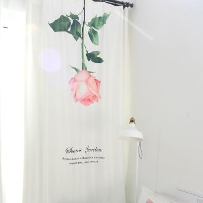 家柏饰(CORATED)窗帘 北欧粉色玫瑰少女窗帘定制 客厅卧室飘窗儿童房窗帘成品