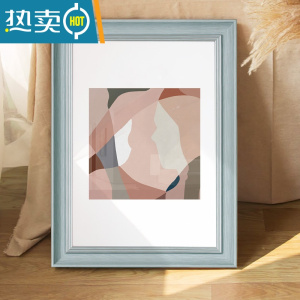 敬平欧式画框挂墙相框24寸30寸20装裱5075cm定制4K8海报框广告框美式 做旧玉 12寸挂墙[可放30.5*25.