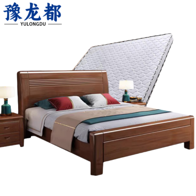 豫龙都 床+床垫+床头柜1.5m 套