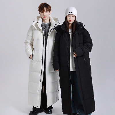 JEEP SPIRIT秋冬情侣男女同款超长到脚踝羽绒服男女宽松休闲保暖外套