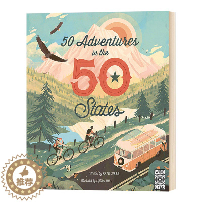 [醉染正版]在美国50个州的50次冒险 精装 50 Adventures in the 50 States 英文原版儿童