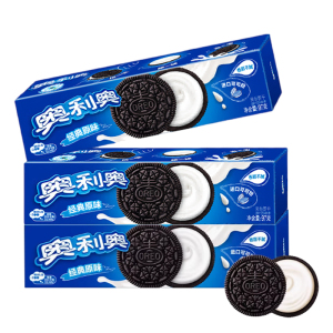 奥利奥经典原味夹心饼干休闲零食独立小包装97g*3盒下午茶早餐儿童