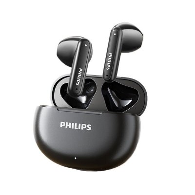飞利浦(PHILIPS)蓝牙耳机真无线半入耳式运动跑步迷你音乐降噪游戏低延迟长续航通用华为苹果TAT1199-黑色