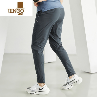 YANXU夏季新品运动健身长裤修身弹力跑步锦纶速干小脚裤薄 款