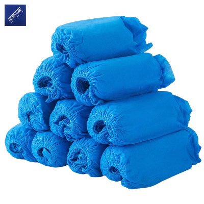 安居先森一次性无纺布加厚鞋套 300g 深蓝一包100只