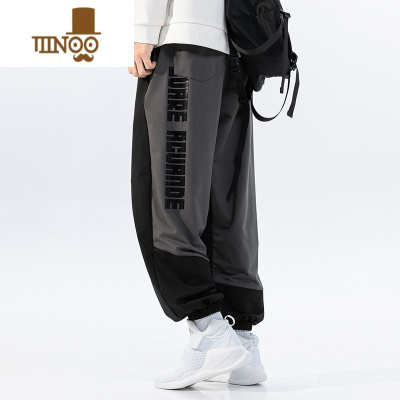 YANXU休闲裤男夏季宽松潮牌直筒运动裤加肥加大裤子秋季胖子肥佬束脚裤