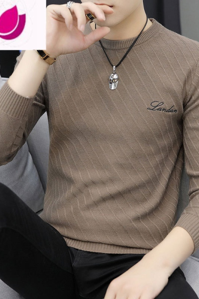 七斓长袖T恤男潮流内搭体恤薄款修身小衫春装上衣服打底针织衫