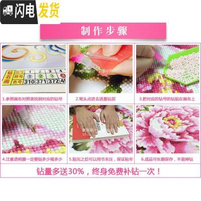 三维工匠砖石画点钻十字绣2019新款绣5D钻石画客厅梅花家 [3D十字绣]150*56丝线[免图纸][绣梅花,树枝,大字