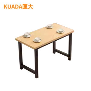 匡大餐桌阅览室桌子1.2米食堂餐厅桌子 KDT932 木纹色 120*60