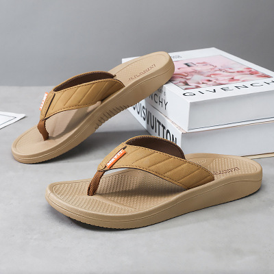 春夏季新款EVA轻便简约百搭平底男士拖鞋沙滩透气露趾人字拖鞋